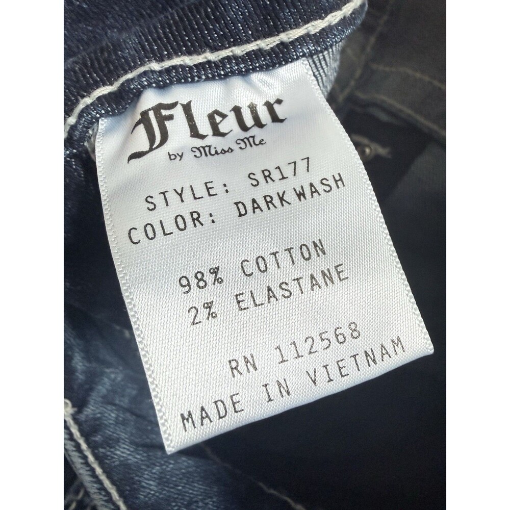 NWT Fleur by Miss Me Angel Wing Jeans Sz 12 31x28 Bling Rhinestone Western Y2K - Picture 5 of 16